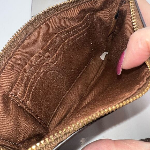 Coach Small Zip Signature Wristlet - Picture 3 of 6
